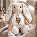 Memorial Loved One,Christmas,Custom Photo,Sympathetic,Gift For Kids,Memorial,Upload Full Photo - Custom Photo A Hug From Heaven Memorial Gift For Kids Loss Of A Loved One - Personalized Soft Toy Bunny