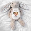 Memorial Loved One,Christmas,Custom Photo,Sympathetic,Gift For Kids,Memorial,Upload Full Photo - Custom Photo A Hug From Heaven Memorial Gift For Kids Loss Of A Loved One - Personalized Soft Toy Bunny