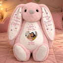 Memorial Loved One,Christmas,Custom Photo,Sympathetic,Gift For Kids,Memorial,Upload Full Photo - Custom Photo A Hug From Heaven Memorial Gift For Kids Loss Of A Loved One - Personalized Soft Toy Bunny