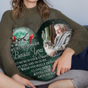 Family, Memorial, Custom Photo, Love - Custom Photo A Hug From Heaven When You Really Miss Me Memorial - Personalized Heart Shaped Pillow