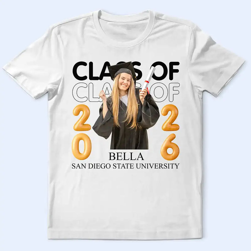 Graduation,Gift For Women,Gift For Men,Gift For Yourself,Gift For Daughter,Gift For Son,Gift For Sisters,Gift For Brothers,Gift For Bestie - Custom Photo A New Chapter Begins Graduation - Personalized T Shirt