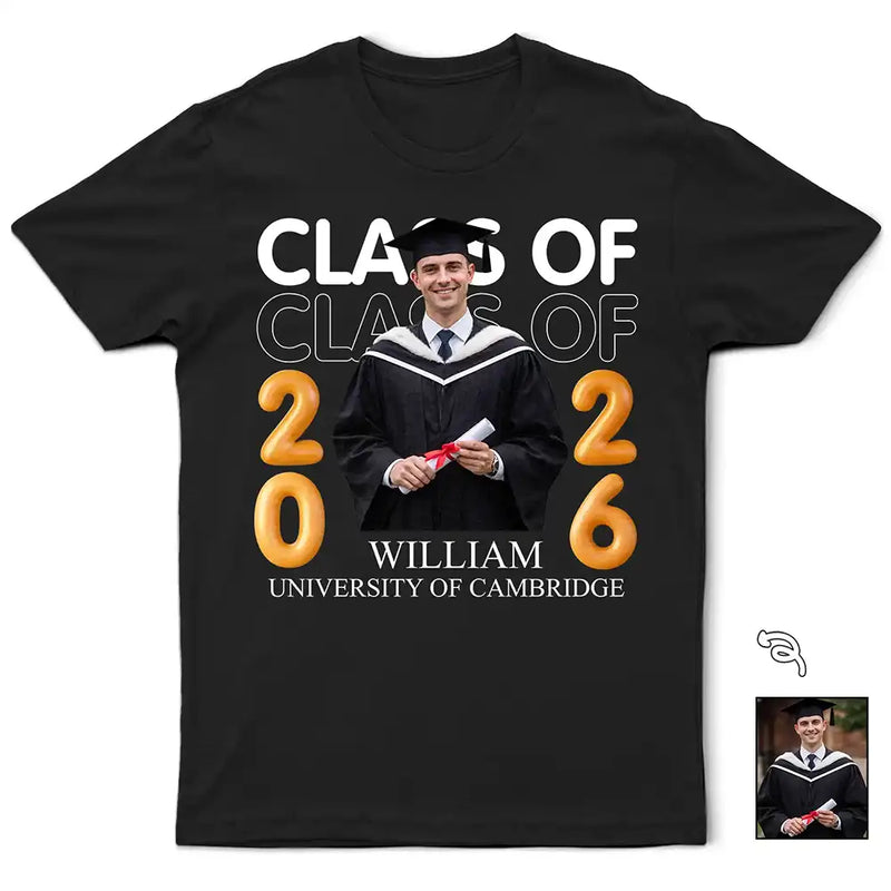 Graduation,Gift For Women,Gift For Men,Gift For Yourself,Gift For Daughter,Gift For Son,Gift For Sisters,Gift For Brothers,Gift For Bestie - Custom Photo A New Chapter Begins Graduation - Personalized T Shirt