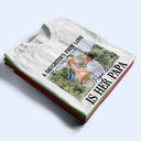 Custom Photo,Gift For Father,Dad - Daughters (Young),Dad - Sons,Happy,Non-Eng,Photo,Inspirational - Custom Photo A Son's First Hero A Daughter's First Love - Personalized T Shirt