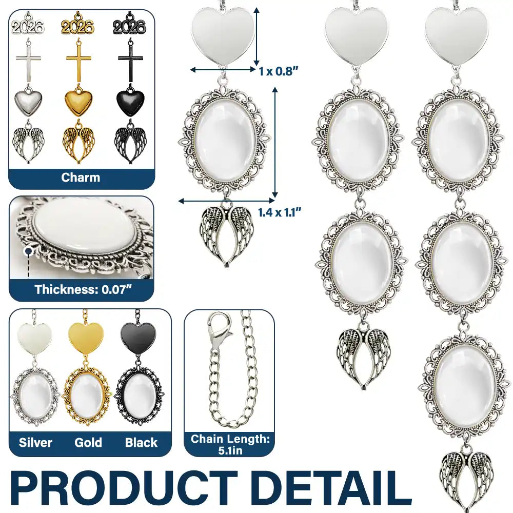 Graduation,Gift For Daughter,Dad - Daughters (Adult),Mom - Daughters (Adult),Happy,Dad - Sons,Gift For Son,Mom - Sons - Custom Photo A Sweet Ending To A New Beginning - Personalized Graduation Tassel Charm