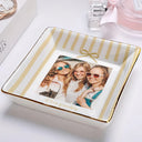 Top Market,Gift For Bestie,Custom Photo,Dynamic Photo,Happy - Custom Photo A True Friendship Is A Journey Without An End Besties Portrait - Personalized Ring Dish