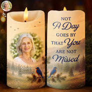 Memorial Loved One,Christmas,Custom Photo,Sympathetic,Family,Memorial,Upload Full Photo,Icon - Custom Photo Although You Cannot See Me I'm Always With You Memorial - Personalized Flameless LED Candle