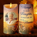 Memorial Loved One,Christmas,Custom Photo,Sympathetic,Family,Memorial,Upload Full Photo,Icon - Custom Photo Although You Cannot See Me I'm Always With You Memorial - Personalized Flameless LED Candle
