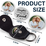 Family,Gift For Women,Gift For Men,Gift For Mother,Gift For Father,Gift For Grandpa,Gift For Grandma,Gift For Daughter,Gift For Son,Gift For Grandkids,Happy - Custom Photo Always Know You Are Loved - Personalized Leather Pocket Hug