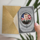 America 250th, Custom Photo, Independence Day, Family, Proud, Remove BG Photo - Custom Photo American Hero 250 Years Of Freedom - Personalized Aluminum Wallet Card
