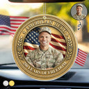America 250th, Custom Photo, Independence Day, Family, Proud, Remove BG Photo - Custom Photo American Hero 250 Years Of Freedom - Personalized Acrylic Car Hanger