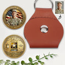 America 250th,Custom Photo,Independence Day,Family,Proud,Remove BG Photo - Custom Photo American Hero 250 Years Of Freedom - Personalized Leather Pocket Hug