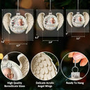 Memorial,Custom Photo,Sad,Christmas - Custom Photo Angel Wings Memorial I Am Always With You - Personalized Custom Shaped Glass Ornament
