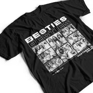 Gift For Bestie, Gift For Sisters, Custom Photo, Happy - Custom Photo B&W Besties Sisters Partners In Crime - Personalized T Shirt