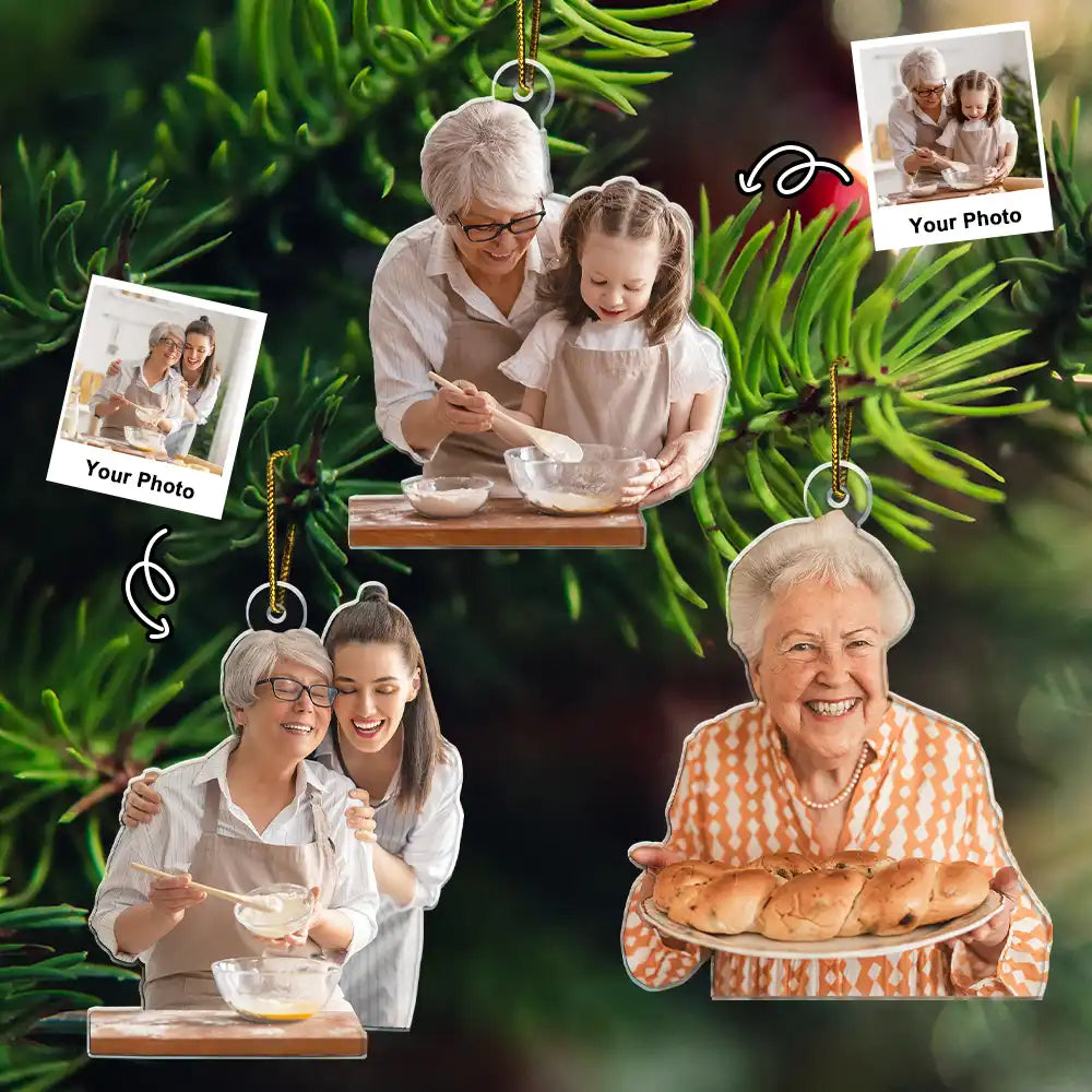 Gift For Yourself,Gift For Women,Gift For Men,Happy,Christmas,Custom Photo,Baking ,Cooking,Photo Hobby Ornament - Custom Photo Baking Lovers - Personalized Acrylic Photo Ornament