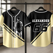 Baseball, Custom Photo, Gift For Yourself, Proud, Remove BG Photo - Custom Photo Baseball Player With Name & Number - Personalized Baseball Jersey Shirt