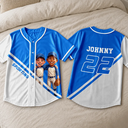 Baseball, Custom Photo, Gift For Yourself, Proud, Remove BG Photo - Custom Photo Baseball Player With Name & Number - Personalized Baseball Jersey Shirt