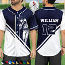 Baseball, Custom Photo, Gift For Yourself, Proud, Remove BG Photo - Custom Photo Baseball Player With Name & Number - Personalized Baseball Jersey Shirt
