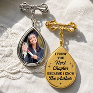 Gift For Yourself,Gift For Daughter,Gift For Son,Gift For Bestie,Graduation,Photo,Proud - Custom Photo Behind You All Your Memories - Personalized Teardrop Pin