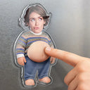 Custom Photo,Art Design,Family,Humorous,Photo - Belly Pose Figure - Custom Photo Belly Character Family Members - Personalized Squishy Acrylic Fridge Magnet