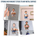 Custom Photo,Art Design,Family,Humorous,Photo - Belly Pose Figure - Custom Photo Belly Character Family Members - Personalized Squishy Acrylic Fridge Magnet