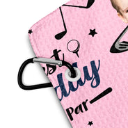 Happy, Sport Dad, Golf, Gift For Father, Gift For Men, Gift For Grandpa, Gift For Husband - Custom Photo Best Dad By Par - Personalized Golf Towel