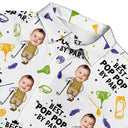 Gift For Husband,Gift For Grandpa,Gift For Father,Grandpa's Hobby,Dad's Hobby,Sport Dad,Golf,Funny - Custom Photo Best Dad By Par Funny Kid - Personalized Hawaiian Shirt