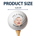 Gift For Father,Sport Dad,Golf - Custom Photo Best Dad By Par In The Hole Wide World - Personalized Golf Ball