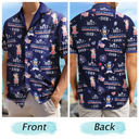 Gift For Father,Gift For Grandpa,Gift For Mother,Gift For Grandma,Independence Day,Top Market,Photo,Icon,Proud - Custom Photo Best Dad Ever USA Flag - Personalized Hawaiian Shirt