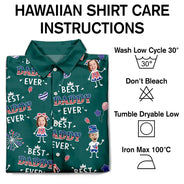 Gift For Father,Gift For Grandpa,Gift For Mother,Gift For Grandma,Independence Day,Top Market,Photo,Icon,Proud - Custom Photo Best Dad Ever USA Flag - Personalized Hawaiian Shirt