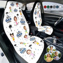 Gift For Father,Gift For Grandpa,Funny - Custom Photo Best Dad Grandpa Ever - Personalized Car Seat Cover