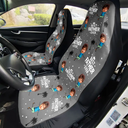 Gift For Father,Gift For Grandpa,Funny - Custom Photo Best Dad Grandpa Ever - Personalized Car Seat Cover