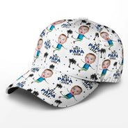 Gift For Father,Gift For Grandpa,Custom Photo,Happy - Custom Photo Best Dad Grandpa Ever - Personalized Classic Cap