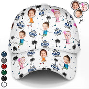 Gift For Father,Gift For Grandpa,Custom Photo,Happy - Custom Photo Best Dad Grandpa Ever - Personalized Classic Cap