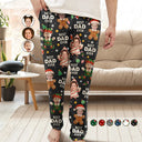 Gift For Husband,Gift For Men,Gift For Grandpa,Gift For Father,Happy - Custom Photo Best Dad Grandpa Ever Christmas Character - Personalized Pajama Pants