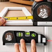 Gift For Men,Gift For Father,Gift For Boyfriend,Gift For Couples,Gift For Husband,Gift For Grandpa,Custom Photo,Non-Eng,Photo - Pencil Sketch,Adorable - Custom Photo Best Dad Grandpa Ever Pencil Sketch - Personalized Laser Level Tool