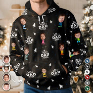 Gift For Father, Gift For Grandpa, Funny - Custom Photo Best Dad Grandpa Ever Pine Tree - Personalized Pullover Hoodie