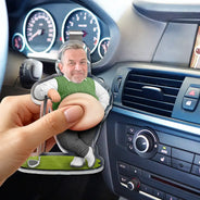 Custom Photo, Gift For Men, Gift For Yourself, Golf, Humorous, Cut-Face Photo - Custom Photo Best Dad Papa By Par - Personalized Squishy Acrylic Car Visor Clip