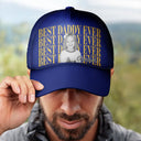 Gift For Father,Gift For Grandpa,Non-Eng,Photo,Proud - Custom Photo Best Dad Papa Ever Vintage - Personalized Classic Cap