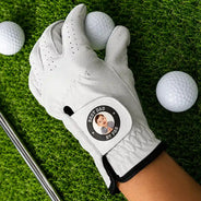 Gift For Father, Custom Photo, Golf, Playful, Upload Full Photo - Custom Photo Best Daddy By Par - Personalized Golf Glove