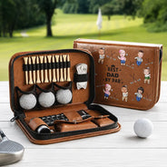 Gift For Men,Gift For Father,Gift For Grandpa,Golf,Sport Dad,Grandpa's Hobby,Dad's Hobby,Gift For Husband,Gift For Couples,Custom Photo,Non-Eng,Photo,Vector,Adorable - Custom Photo Best Daddy Grandpa By Par Funny Golf Lovers - Personalized Leather Golf Bag