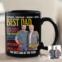 Gift For Father,Gift For Grandpa,Happy,Custom Photo - Custom Photo Best Daddy Papa Magazine - Personalized Mug