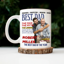 Gift For Father,Gift For Grandpa,Happy,Custom Photo - Custom Photo Best Daddy Papa Magazine - Personalized Mug