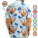 Gift For Yourself,Gift For Men,Gift For Grandpa,Gift For Father,Dog Lovers,Pet Lovers,Dog Dad,Cat Lovers,Cat Dad,Pet Dad - Custom Photo Best Dog Dad - Personalized Hawaiian Shirt