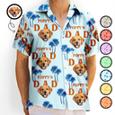 Gift For Yourself,Gift For Men,Gift For Grandpa,Gift For Father,Dog Lovers,Pet Lovers,Dog Dad,Cat Lovers,Cat Dad,Pet Dad - Custom Photo Best Dog Dad - Personalized Hawaiian Shirt