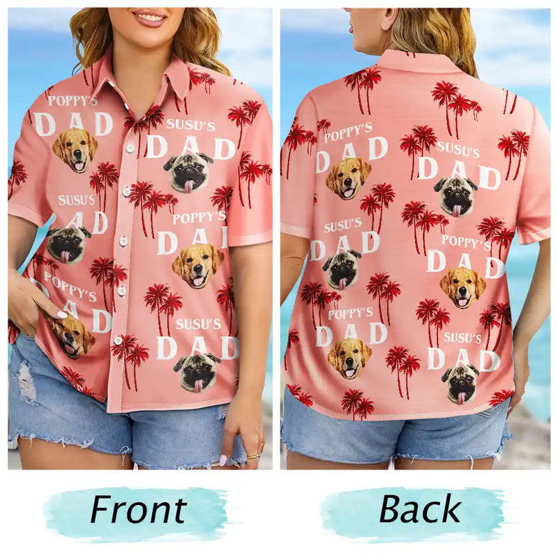 Gift For Yourself,Gift For Men,Gift For Grandpa,Gift For Father,Dog Lovers,Pet Lovers,Dog Dad,Cat Lovers,Cat Dad,Pet Dad - Custom Photo Best Dog Dad - Personalized Hawaiian Shirt