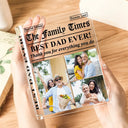 Gift For Father,Gift For Mother,Gift For Women,Gift For Men,Love - Custom Photo Best Mom Dad Ever Newspaper Theme - Personalized Acrylic Book Vase