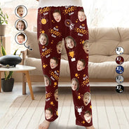 Gift For Father,Custom Photo,Funny - Custom Photo Best Papa Ever Trophy Dad - Personalized Pajama Pants