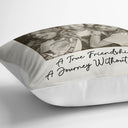 Gift For Bestie,Gift For Sisters,Happy,Custom Photo,Old Best friends - Custom Photo Besties Gray Scale Right In The Throat - Personalized Pillow