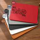 Gift For Husband,Gift For Yourself,Gift For Men,Gift For Father,Non-Eng,Photo - Pencil Sketch (Bold),Cozy - Custom Photo Bold Sketch Best Dad Ever - Personalized Leather Charging Mat