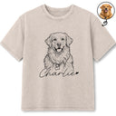 Custom Photo,Art Design,Pet Lovers,Playful,Photo - Pencil Sketch - Bold - Custom Photo Bold Sketch Dog Cat Pet - Personalized Vintage Washed T Shirt